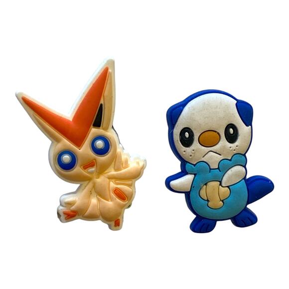 Pokemon Shoe Charms | Set of 4 | Fits Crocs, Meowth, Totodile, Oshawott, Victini - Picture 3 of 6